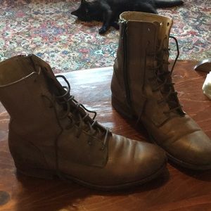Frye women’s leather combat boots